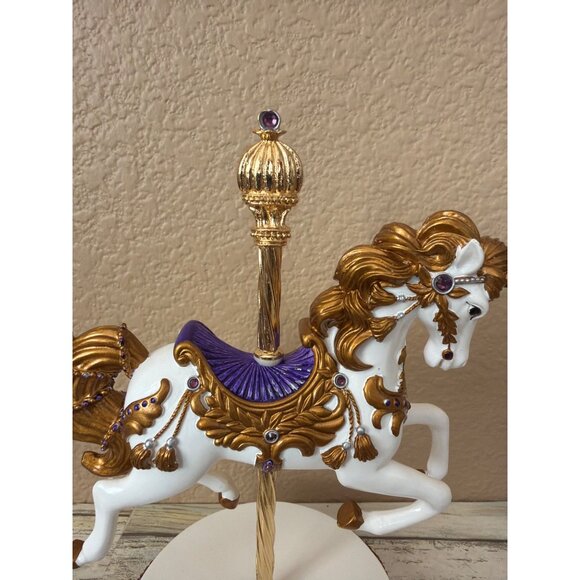 Hamilton Collection Jeweled Unicorn Carousel Collection Figurines 2004 Set of 3 - Picture 13 of 16